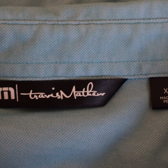 Travis Mathew‎ Teal Green Polo Shirt Short Sleeve Pima Cotton/Poly Blend Size XL - Picture 10 of 10